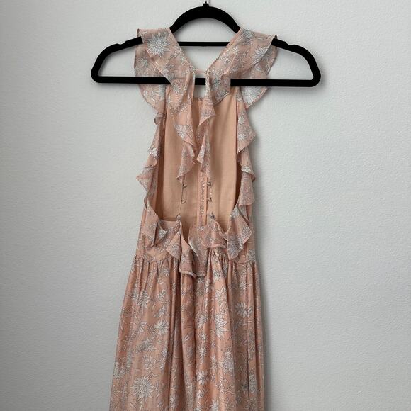 Ulla Johnson Open Back Floral Midi Dress Wilda Pink - Picture 7 of 11